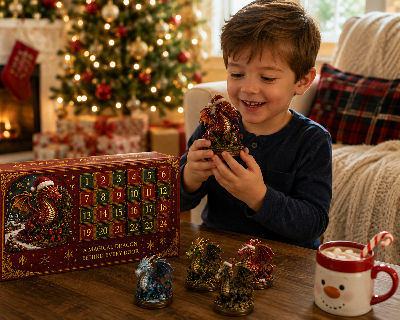 Discovering a miniature dragon during the Christmas countdown