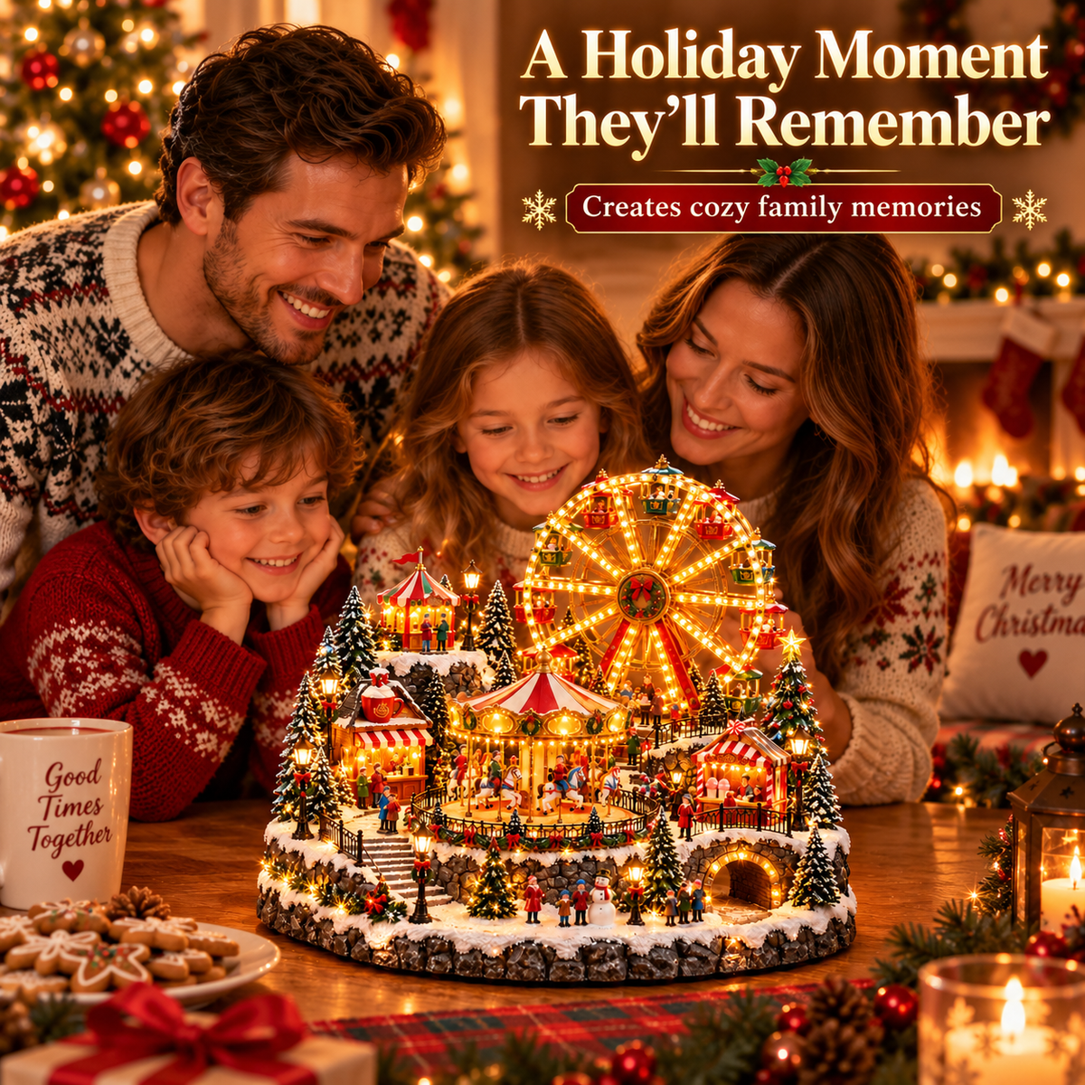 🔥 Lighted & Animated Christmas Village Collection-✨Same as the video