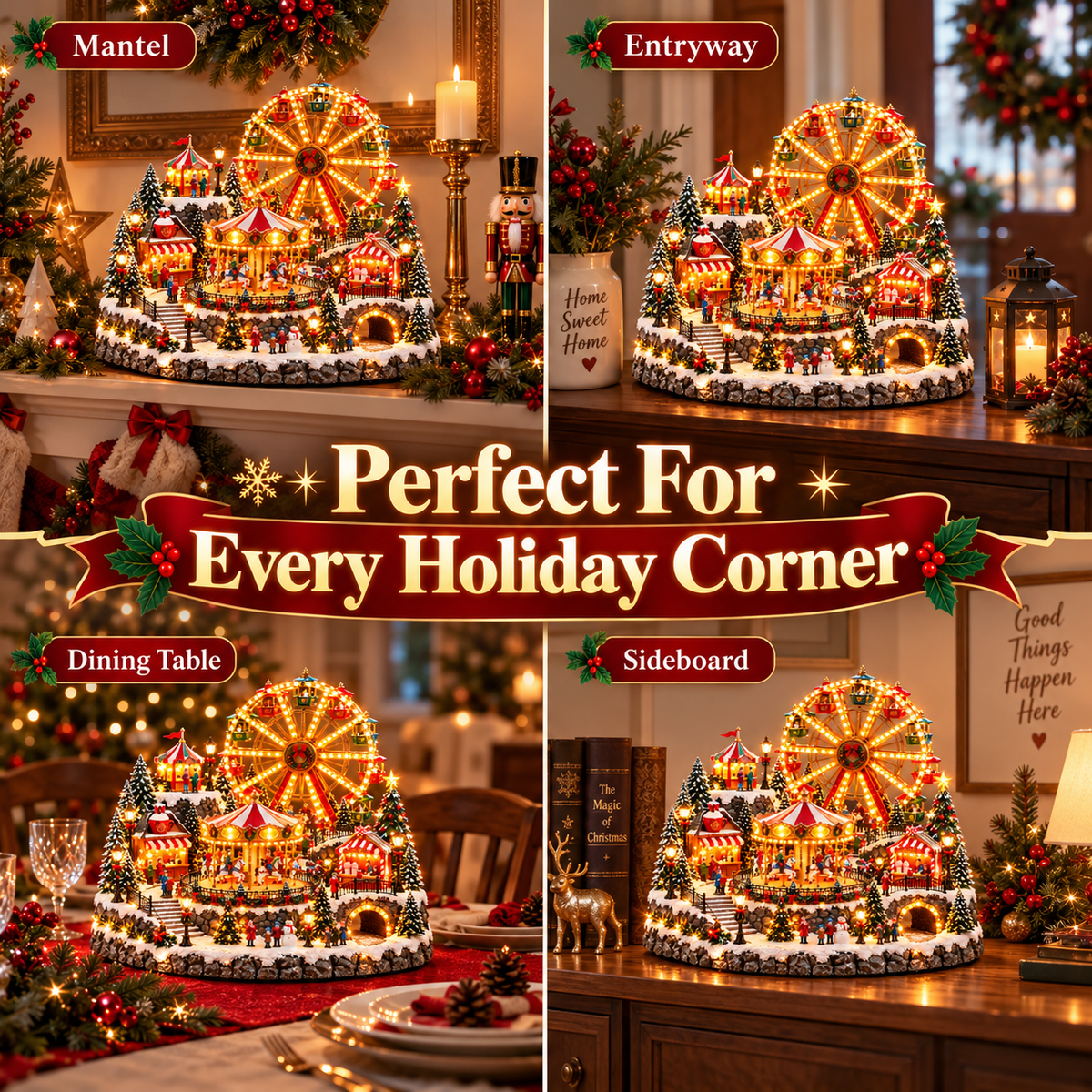 🔥 Lighted & Animated Christmas Village Collection-✨Same as the video