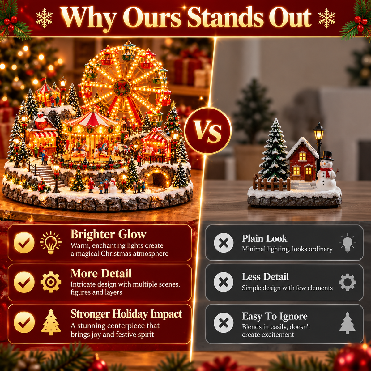 🔥 Lighted & Animated Christmas Village Collection-✨Same as the video