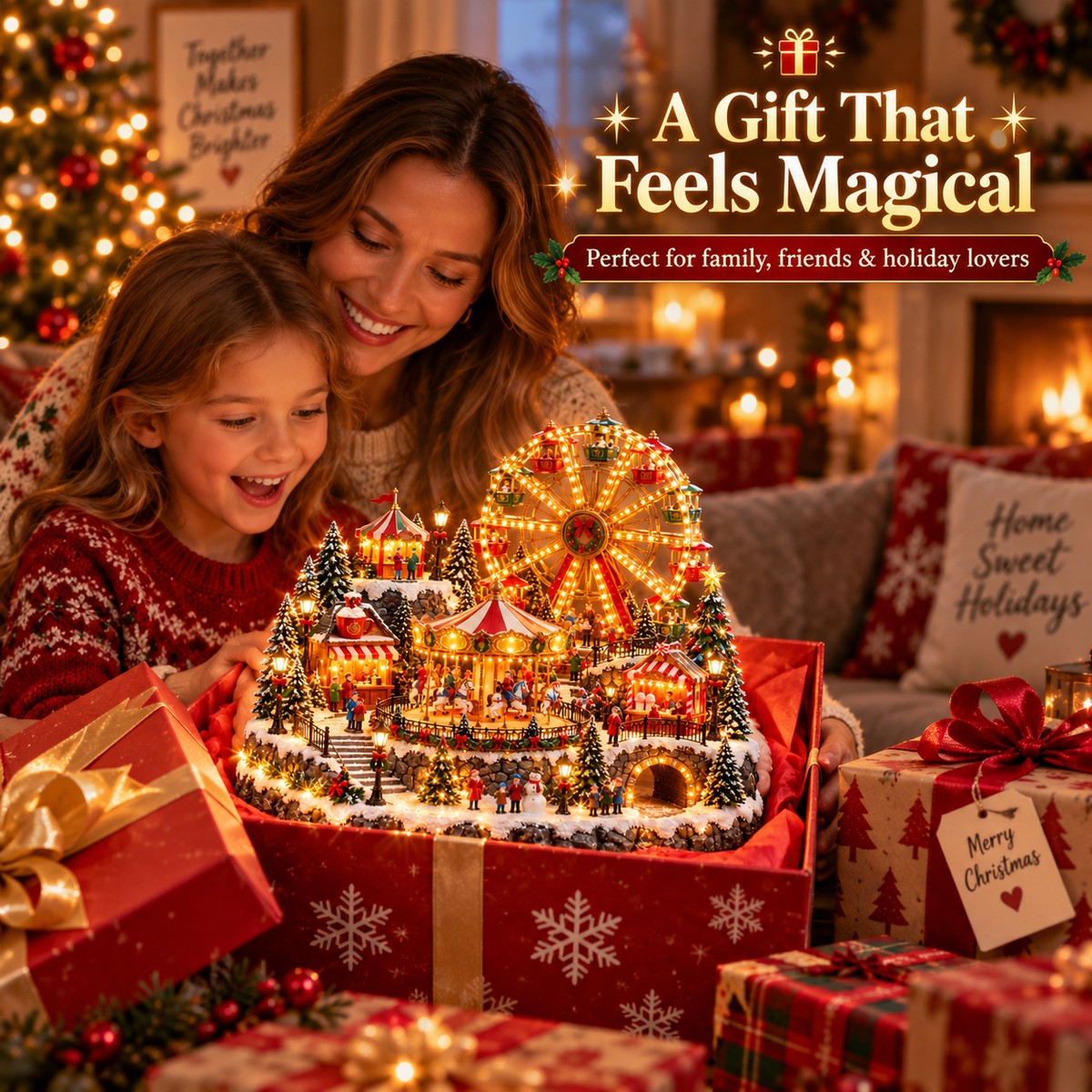 🔥 Lighted & Animated Christmas Village Collection-✨Same as the video