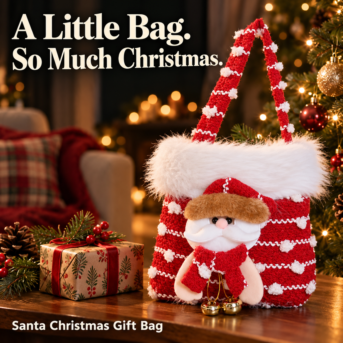 🎄 Cozy Knit Christmas Gift Bag – Make Every Little Gift Feel Special 🎁