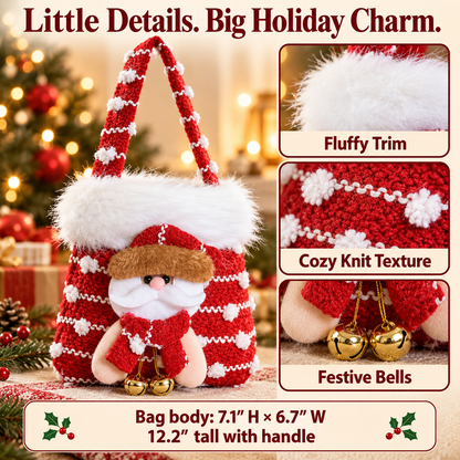 🎄 Cozy Knit Christmas Gift Bag – Make Every Little Gift Feel Special 🎁