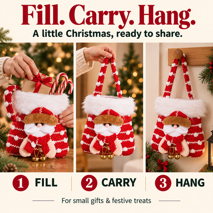 🎄 Cozy Knit Christmas Gift Bag – Make Every Little Gift Feel Special 🎁