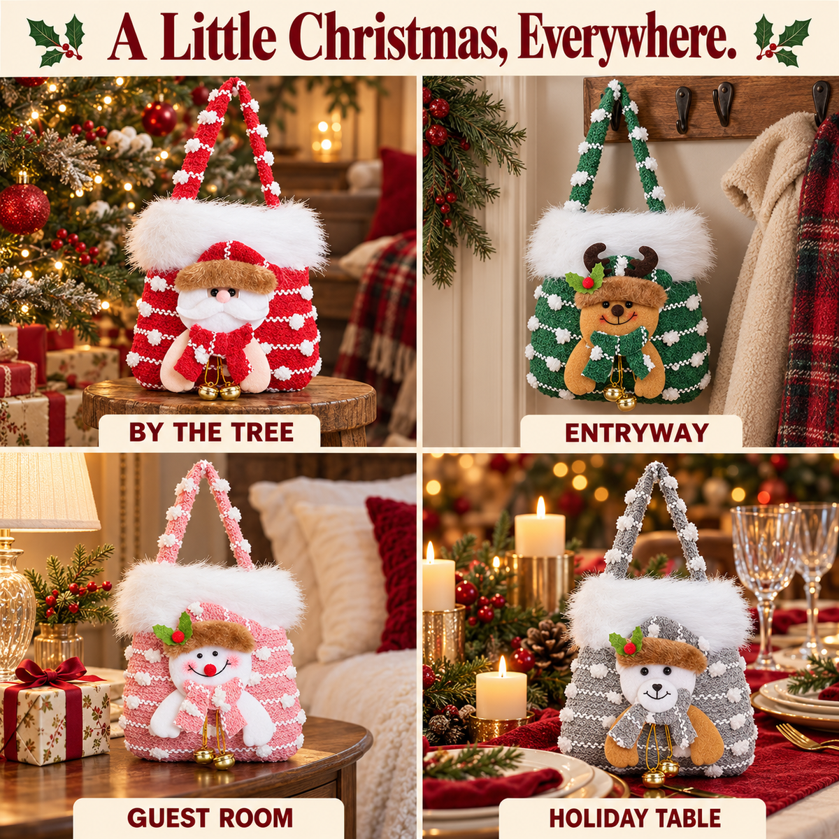 🎄 Cozy Knit Christmas Gift Bag – Make Every Little Gift Feel Special 🎁