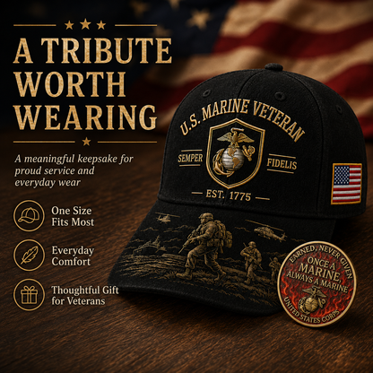 U.S. Marine Veteran Semper Fidelis Commemorative Cap 🎁