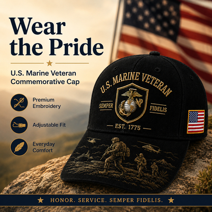 U.S. Marine Veteran Semper Fidelis Commemorative Cap 🎁