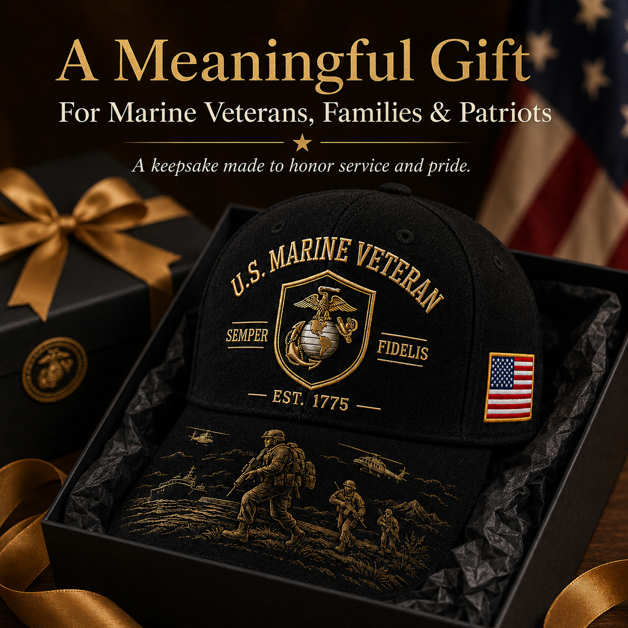 U.S. Marine Veteran Semper Fidelis Commemorative Cap 🎁