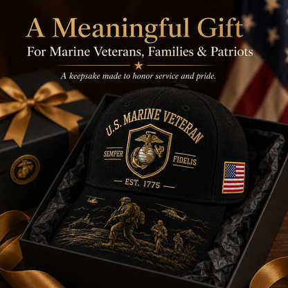 U.S. Marine Veteran Semper Fidelis Commemorative Cap 🎁