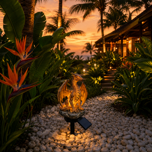 🐉Dragon Legacy Golden Ember Edition Solar Garden Light✨