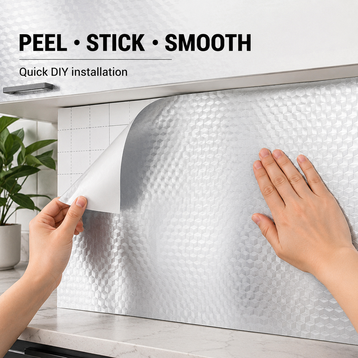 ✨Limited time 49% OFF-Stainless Steel Kitchen Oil-Proof Adhesive Wallpaper Roll