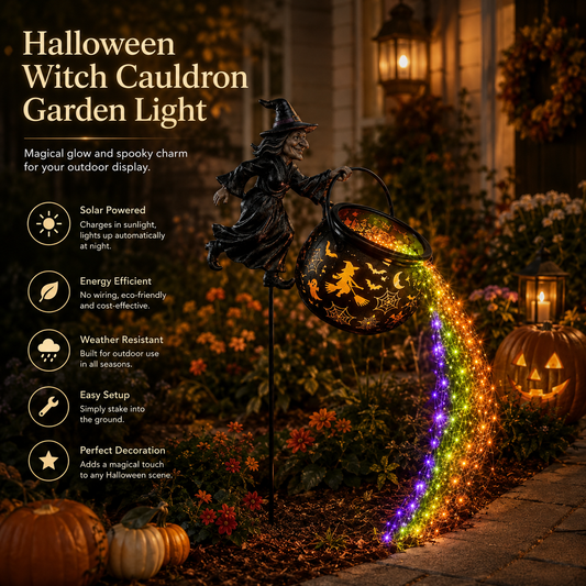🔥Hot Sale-50% OFF🔥Halloween Witch Cauldron Garden Light