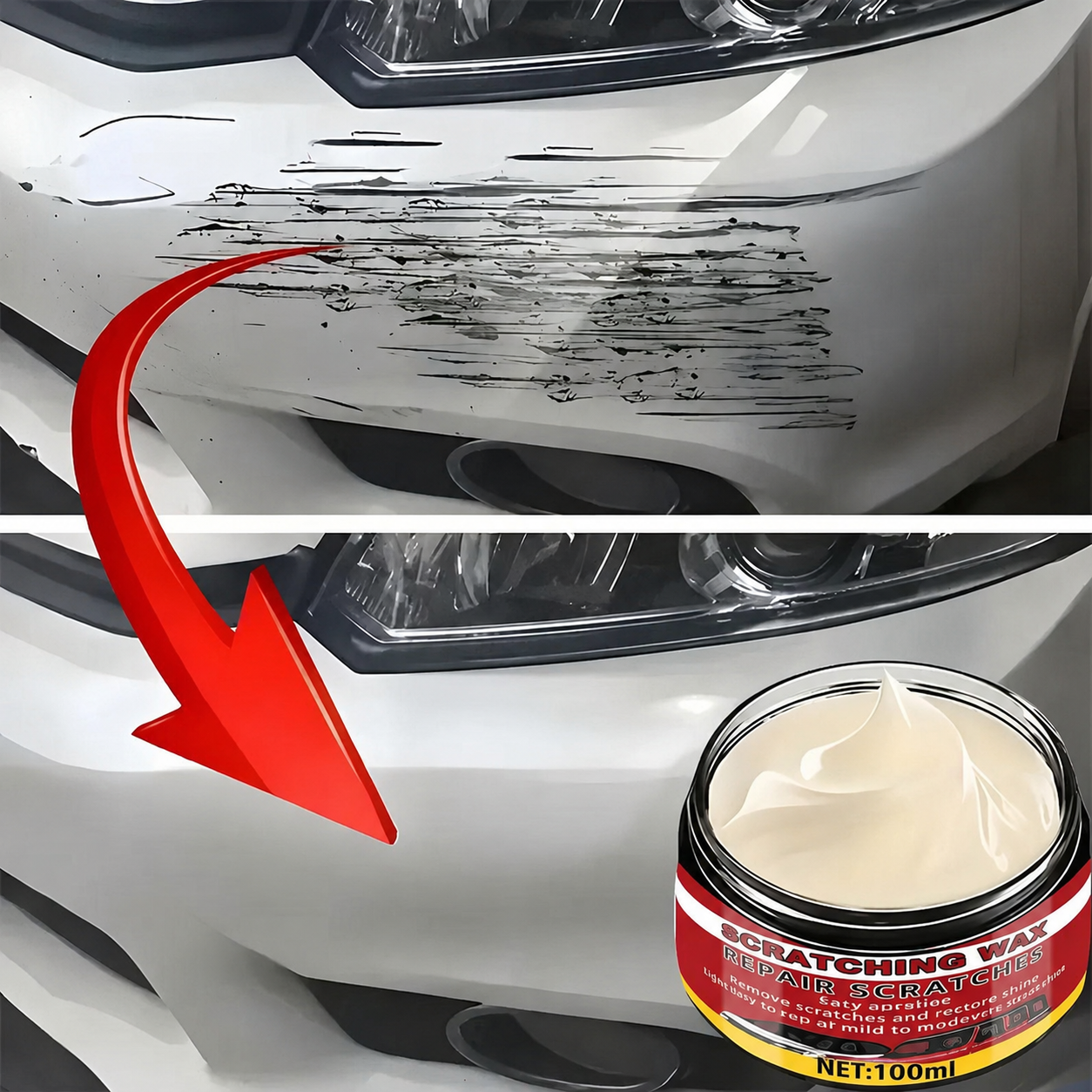 LAST DAY 60% OFF🔥Ultimate Car Scratch Remover Wax🚗