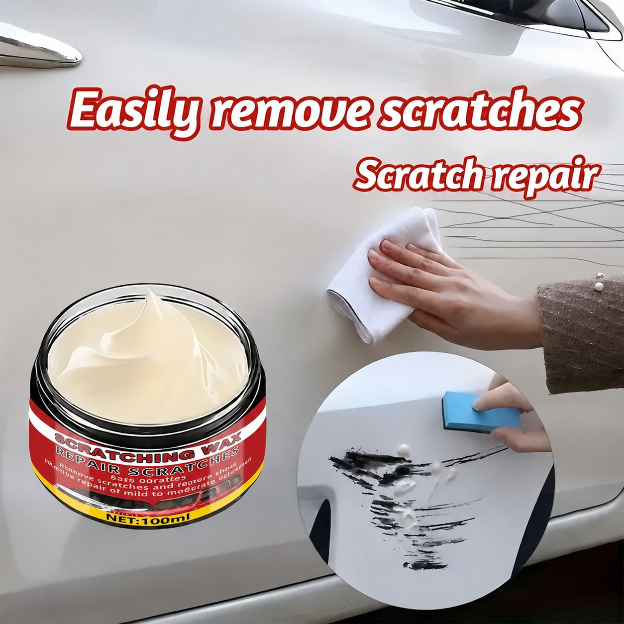 LAST DAY 60% OFF🔥Ultimate Car Scratch Remover Wax🚗