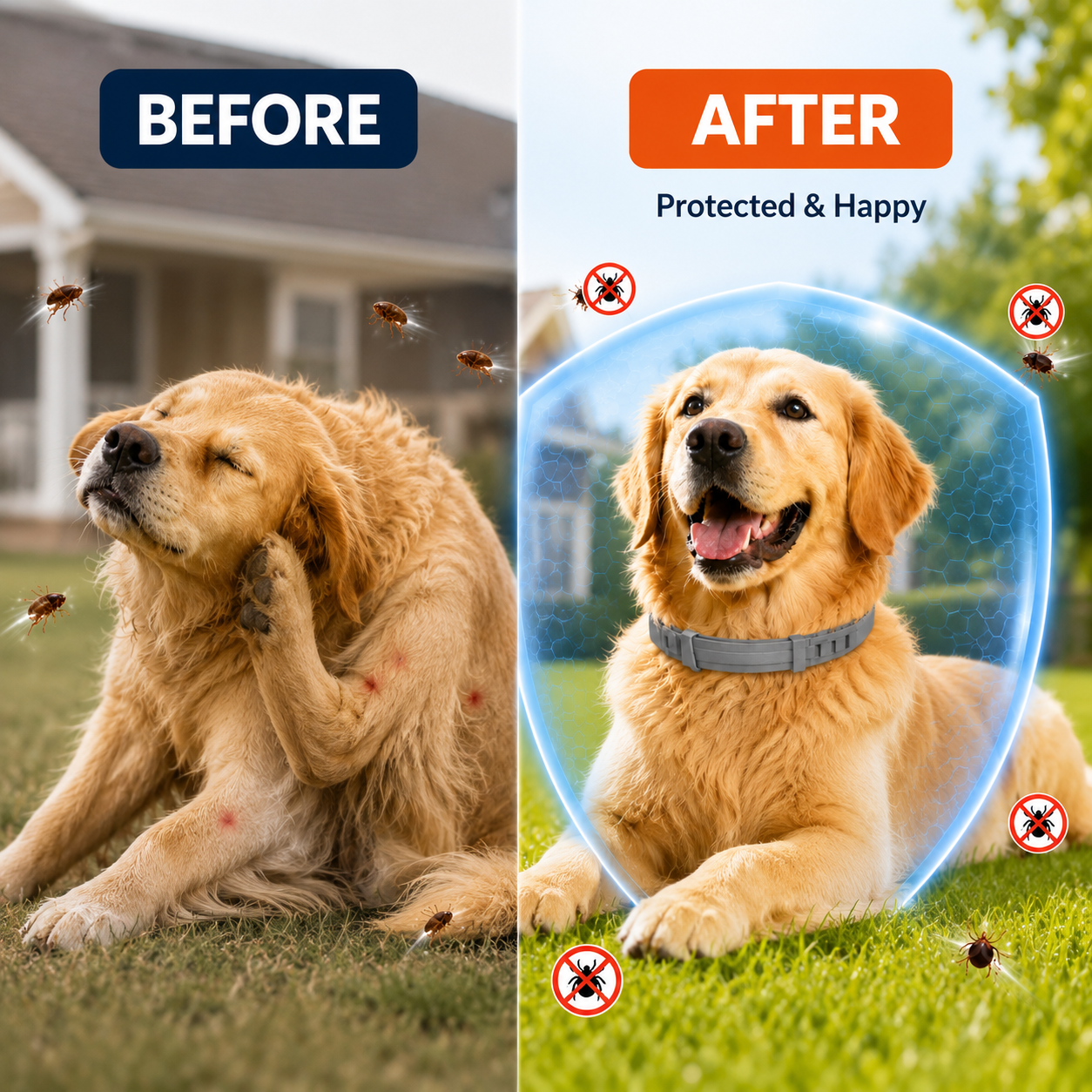 🐶50% OFF TODAY🛡️Adjustable Flea & Tick Collar for Dogs & Cats