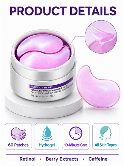 💖 Retinol Berry Eye Patches — Brighter, Plumper-Looking Eyes ✨