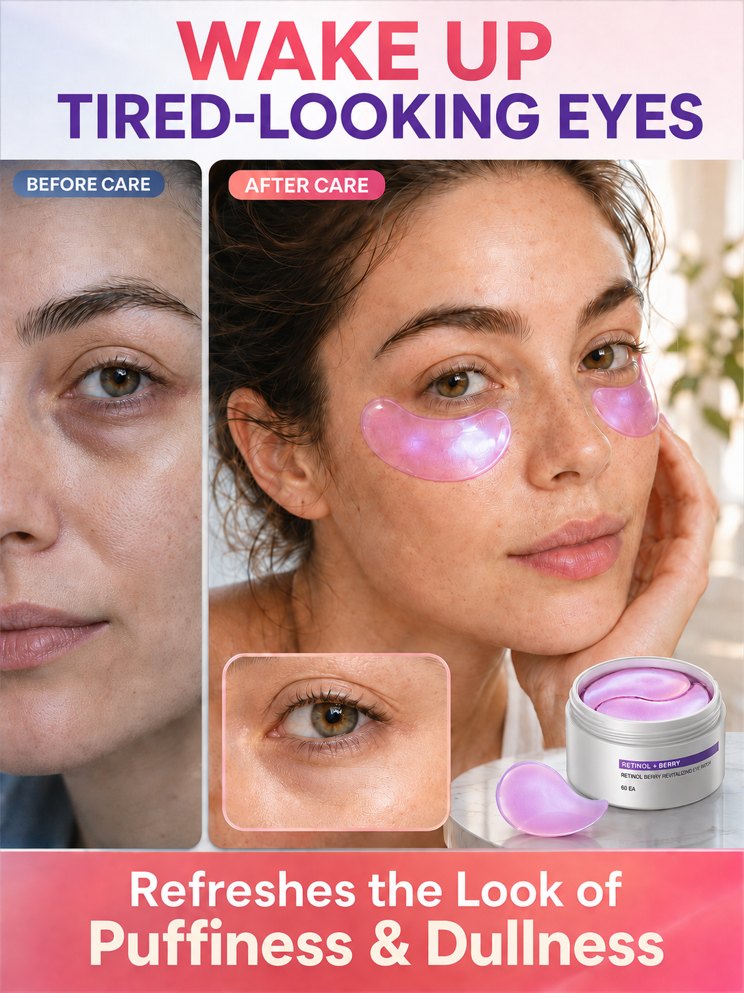 💖 Retinol Berry Eye Patches — Brighter, Plumper-Looking Eyes ✨