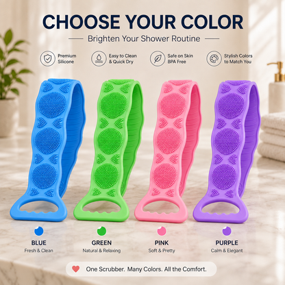 🔥49% OFF🌈 4-Pack Silicone Back Scrubber Set