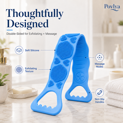 🔥49% OFF🌈 4-Pack Silicone Back Scrubber Set