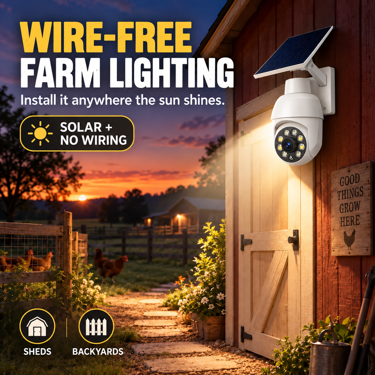 ⏰Final 6 Hours Sale 50% OFF☀️ - Solar-Powered Simulated Surveillance Camera Street Light