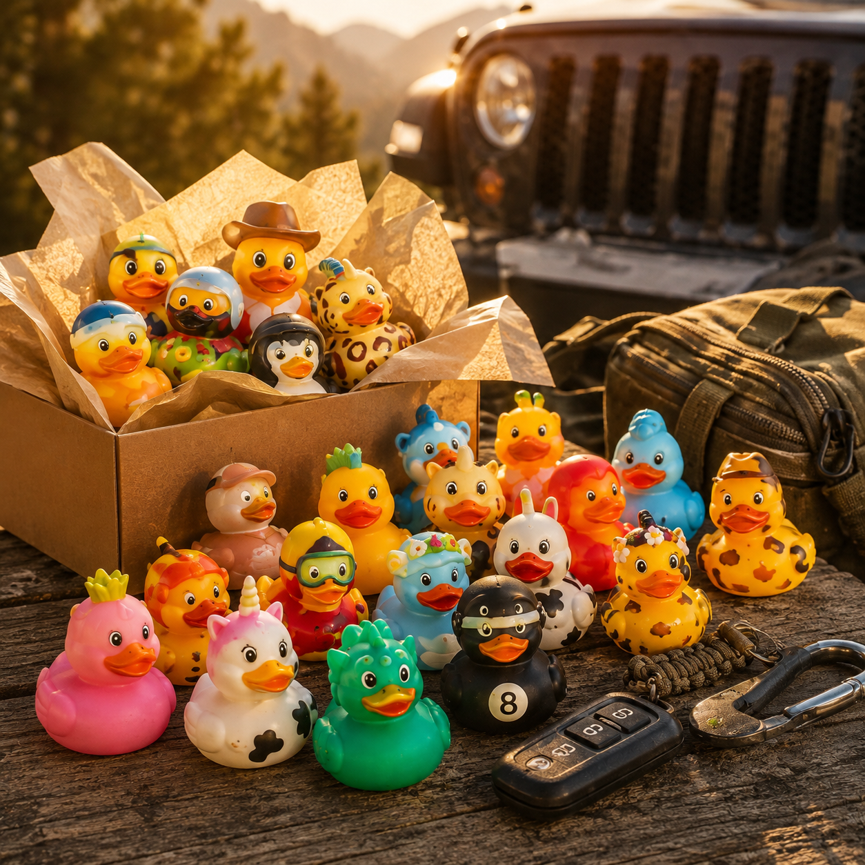 🦆 20-Piece Duck Duck Jeep Mystery Pack – Keep Some, Duck Some, Share the Smiles