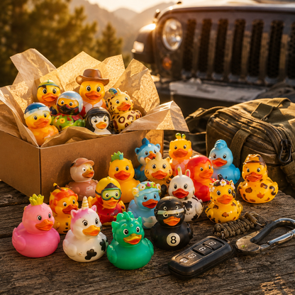 🦆 20-Piece Duck Duck Jeep Mystery Pack – Keep Some, Duck Some, Share the Smiles