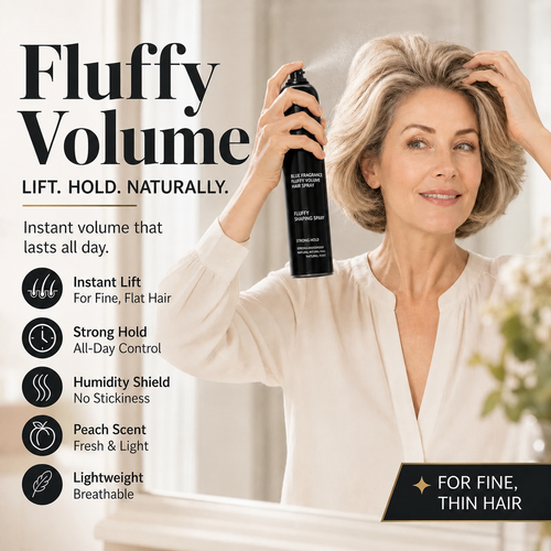 💁Last Day 60% OFF🎁-✨Fluffy Hair Shaping Spray, Long Lasting Peach Scent Volumizing Hair Mist for All-Day Hold