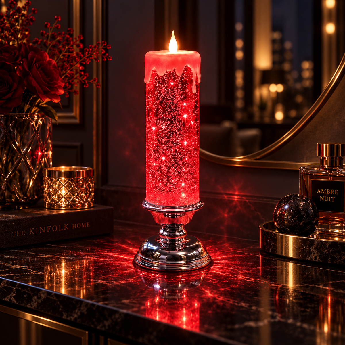 🔥😍✨Last Day 90% OFF✨ Enchanted Glow Flameless Candle Lamp – Sparkling Home Décor 🕯️