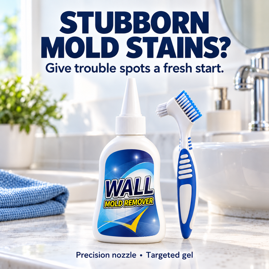 🧼 Mold & Mildew Stain Remover Gel – For Grout, Caulk & Seals ✨