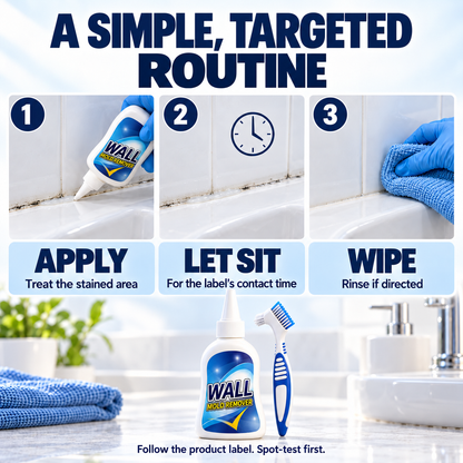 🧼 Mold & Mildew Stain Remover Gel – For Grout, Caulk & Seals ✨