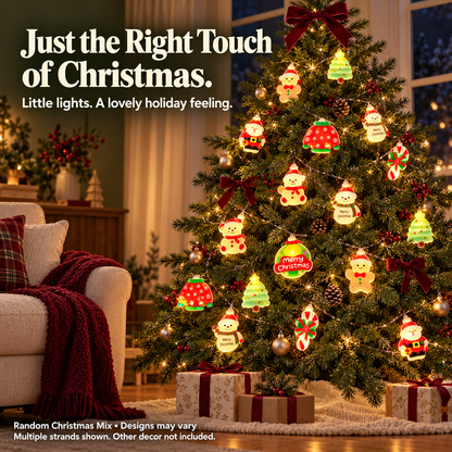🎄 Christmas Cheer LED String Lights – A Cozy Holiday Glow for Trees, Mantels & More ✨