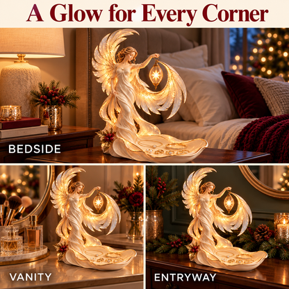 ✨ Starlight Angel Jewelry Tray Lamp – Christmas Home Décor 🎄