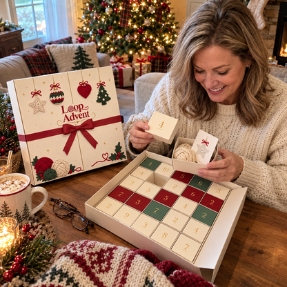 🎄 24-Day Crochet Christmas Advent Calendar – 24 Surprise DIY Ornament Kits to Make & Hang 🧶