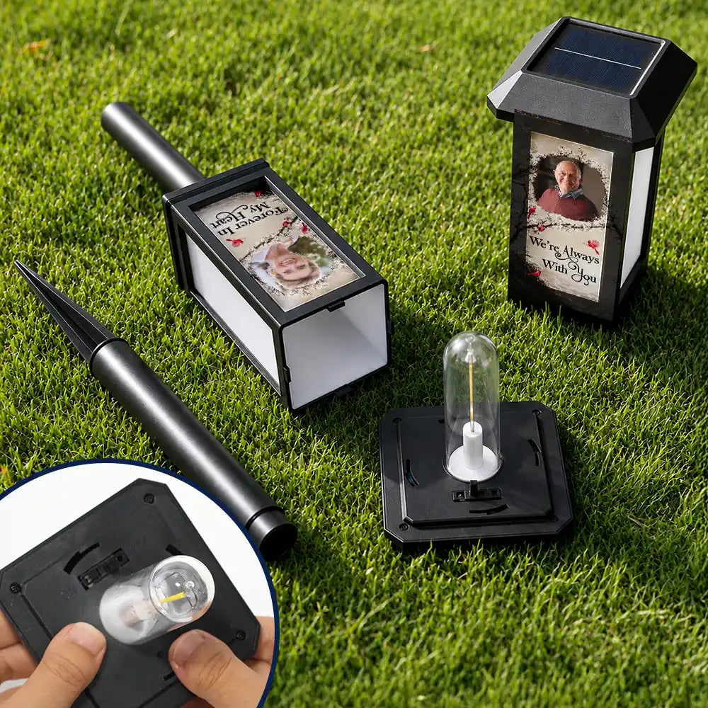 Custom Photo Memorial I'm Always With You - Personalized Solar Garden Light