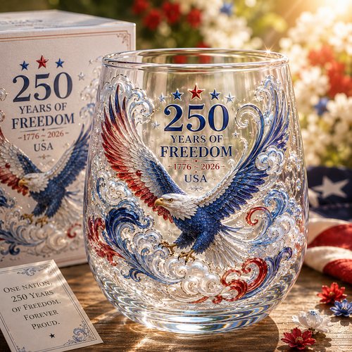 🦅Limited Edition 2026 USA 250 Years of Freedom Eagle Glass✨