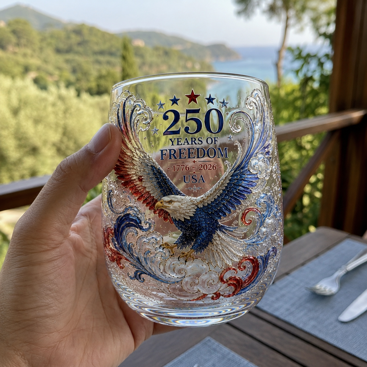 🦅Limited Edition 2026 USA 250 Years of Freedom Eagle Glass✨