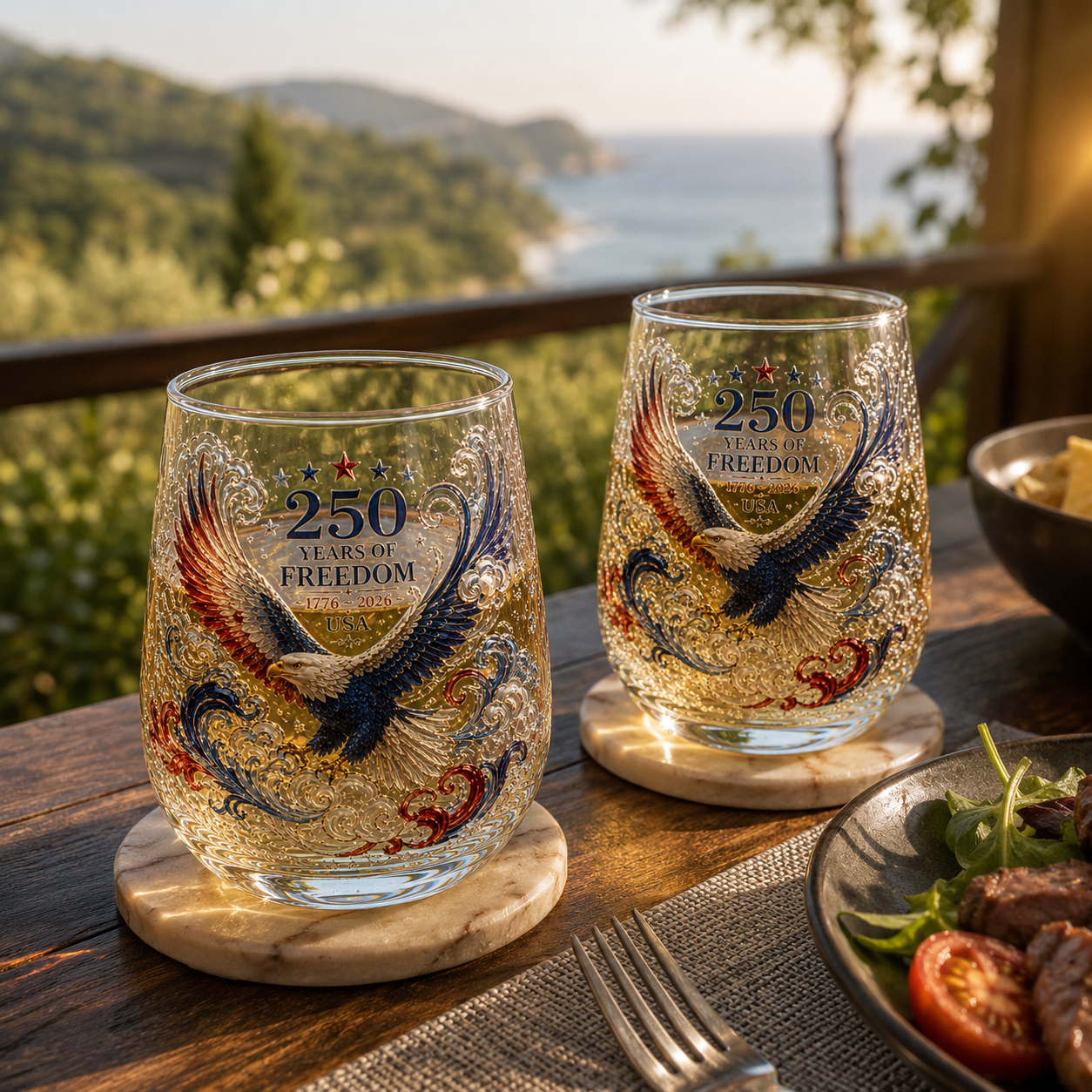 🦅Limited Edition 2026 USA 250 Years of Freedom Eagle Glass✨