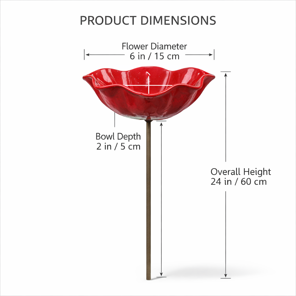 💖🎁Handmade Metal Flower Garden Stake🐦
