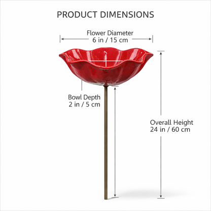 💖🎁Handmade Metal Flower Garden Stake🐦