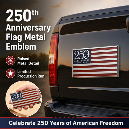 🇺🇸 Last Day Promo: 50% OFF ✝️★250th Anniversary Metal Flag Emblem★