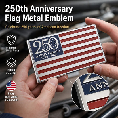 🇺🇸 Last Day Promo: 50% OFF ✝️★250th Anniversary Metal Flag Emblem★