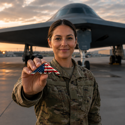 ✨Spirit of ’76 B-2 Stealth Bomber Challenge Coin – 250th Anniversary Patriotic Collectible