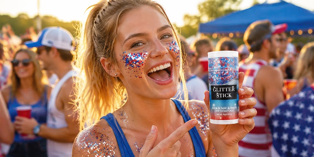 🎉🎉🎉🇺🇸 Star-Spangled Patriotic Glitter Stick