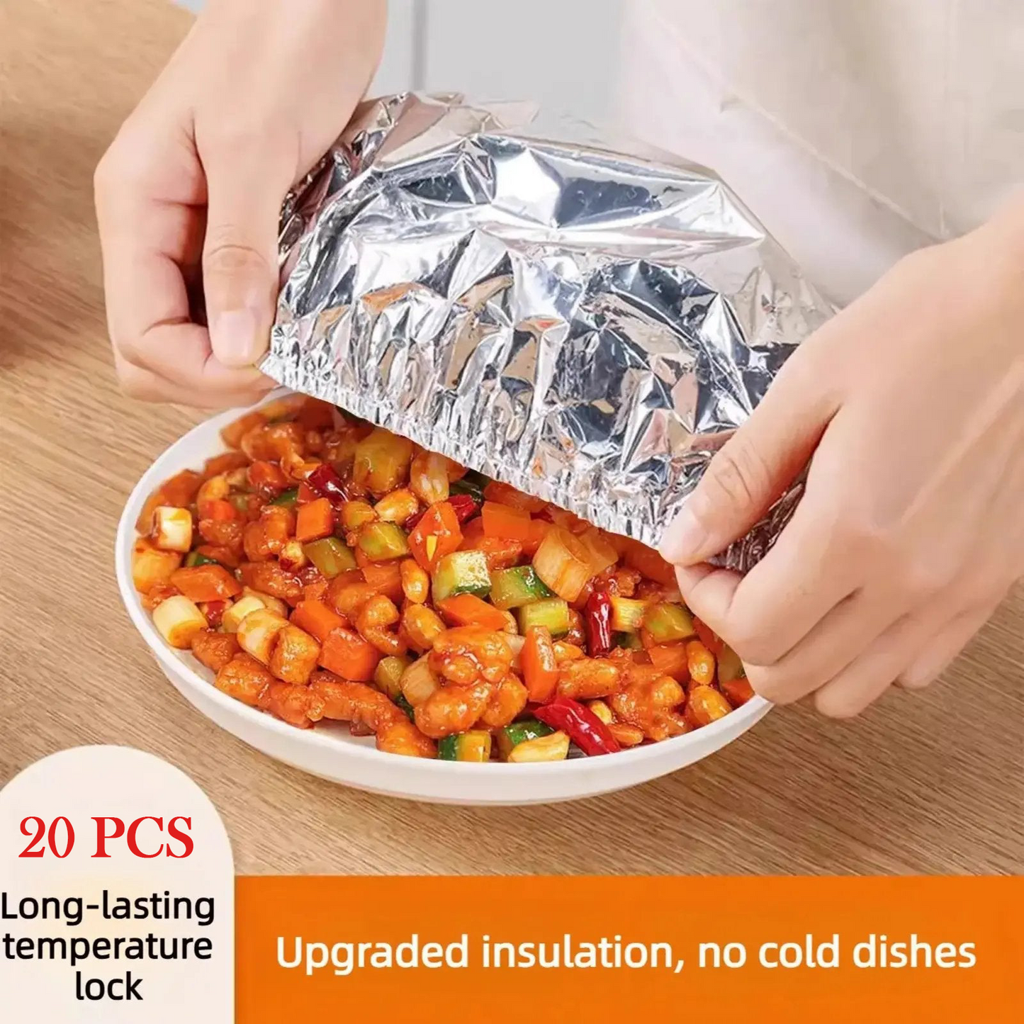 🍗Food Container Aluminum Foil Heat-Retaining Cover(20 Pcs)🍲