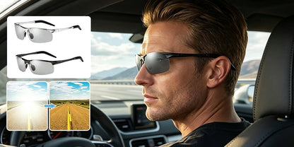 🕶️✨Photochromic Sunglasses with Anti-glare Polarized Lens