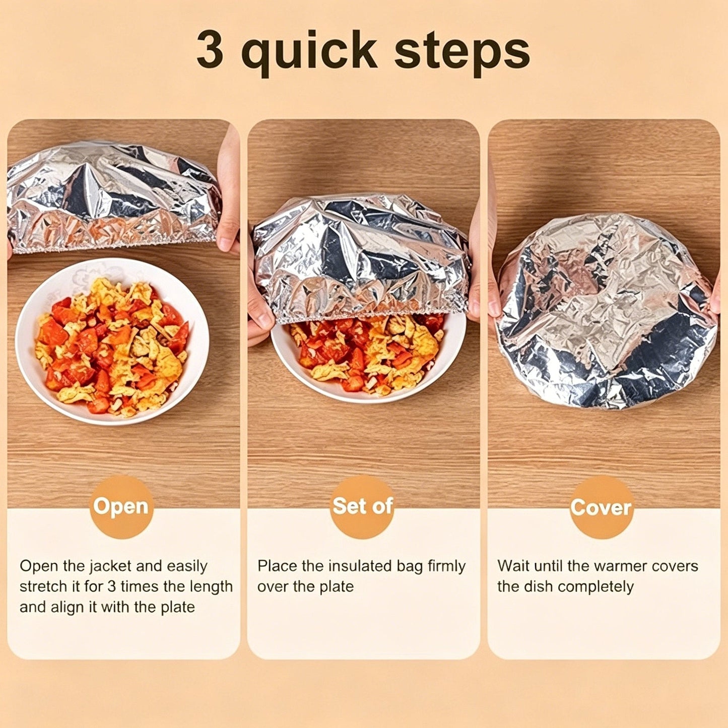 🍲Food Container Aluminum Foil Heat-Retaining Cover(50 Pcs)