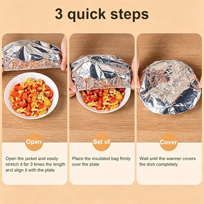 🍲Food Container Aluminum Foil Heat-Retaining Cover(50 Pcs)