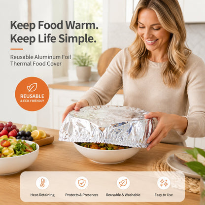 🍲Food Container Aluminum Foil Heat-Retaining Cover(50 Pcs)