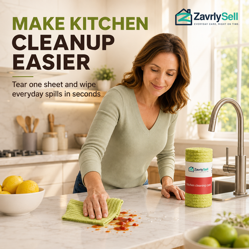 Multipurpose Reusable Tear-Off Cleaning Cloth Roll