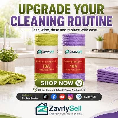Multipurpose Reusable Tear-Off Cleaning Cloth Roll